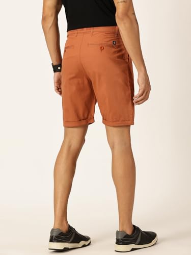 Image of Thomas Scott Men's | Solid | Mid Rise | Light Weight | 100% Cotton | Casual | Chino | Shorts for Men