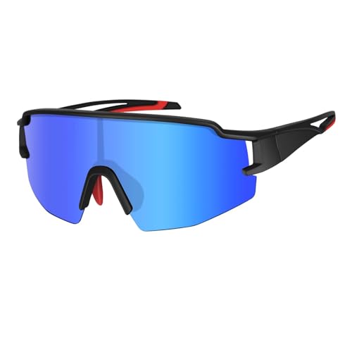 MIROHSUC Polarized Sunglasses for Men and Women, Sports Cycling Glasses Running Biking Baseball Fishing UV400 Protection Blue