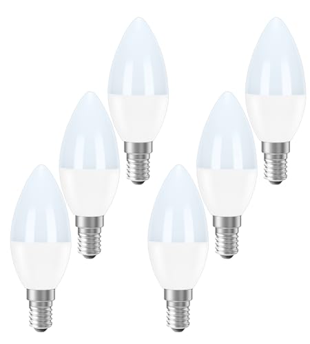 PureShine SES E14 Led Light Bulb Cool White Small Edison Screw 40W Equivalent 5 Watt 470LM 6000K Energy Saving Lightbulbs Pack of 6