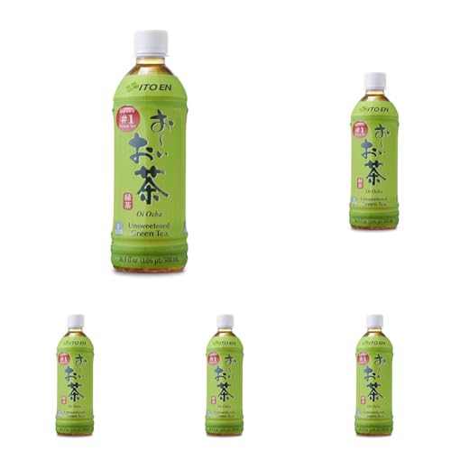 Ito En Oi Ocha Green Tea, Unsweetened, 16.9 Ounce Bottle (Pack of 5)