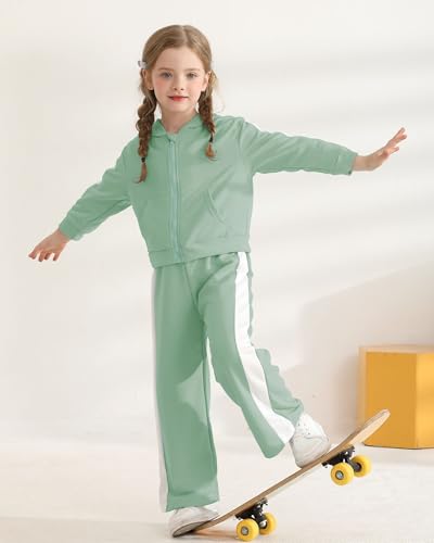 Mioglrie Girls Clothes 4T 5T Kids Clothes Size 6 7 8 Fall Winter Outfits Zip Hoodie Sweatshirt Pants Clothing Sets2