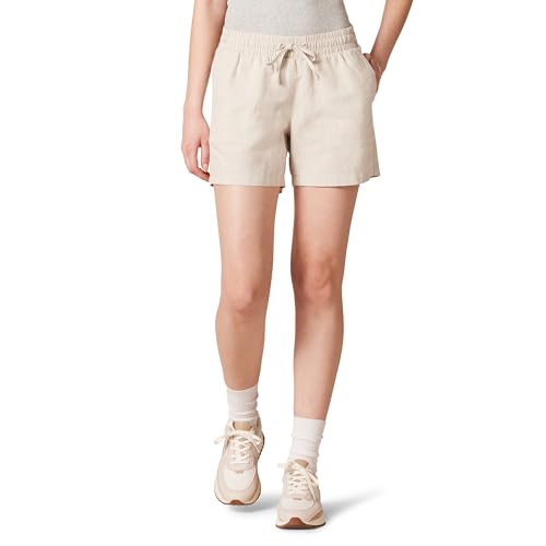 Amazon Essentials Pantaloncini in Misto Lino con Coulisse E Cucitura Interna