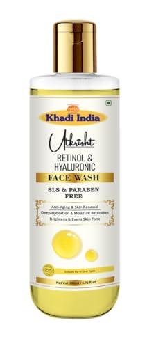 Image of Khadi Retinol & Hyaluronic Face Wash 200ml | Glowing & Hydrating | Supports Skin Renewal & Even Tone | Gentle Exfoliation | SLS & Paraben-Free | Face Wash for Men & Women | All Skin Types
