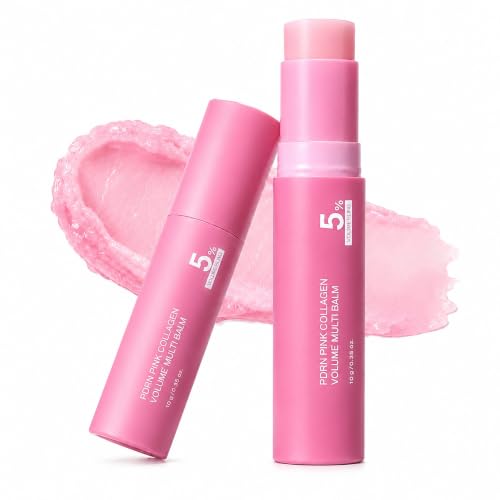 2PC PDRN Pink Collagen Volume Multi Balm Stick with Volufiline PDRN Peptide NAD+ & Collagen Plumping Care Face & Body Balm Under Eye Balm for Face Neck Lips & Smile Lines Plumping Radiance Line Care