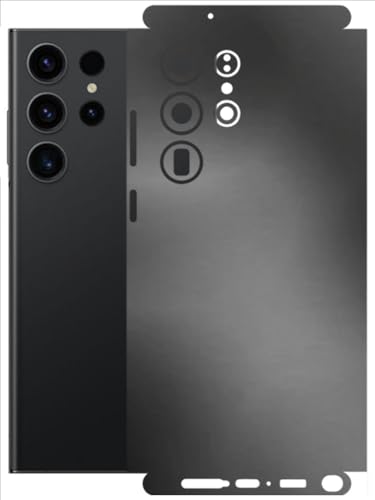 Image of AtOdds - Full Body Back Screen Guard Protector Film - Lamination Wrap Skin Sticker Compatible with Samsung Galaxy S23 Ultra (5G) | Scratchproof Matte Finish (Metallic Grey)