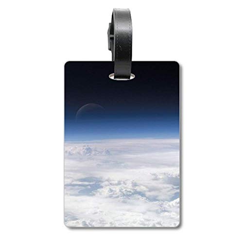 Étiquette de valise nuages blancs robuste et facilement repérable
