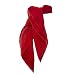Sheer Chiffon Scarf Vintage Style Accessory for Women and Children, Red