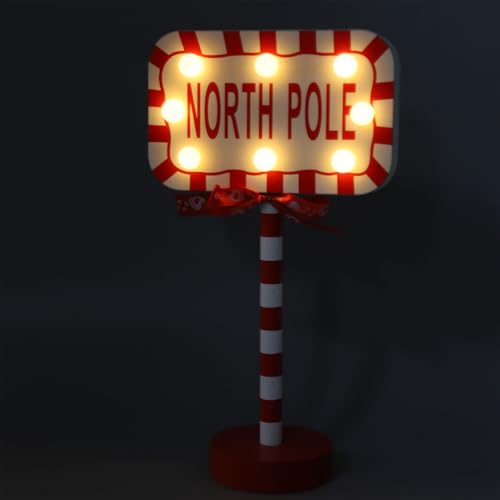 Décorations de Noël du pôle Nord LED de table pour fêtes - 5