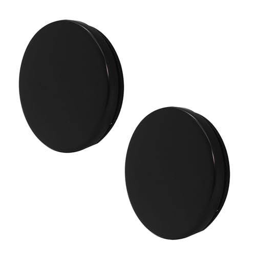 Westbrass D980R-2-62 Floating No-Hole Bath Waste Overflow Faceplate and Adaptor, Matte Black (2-Pack)