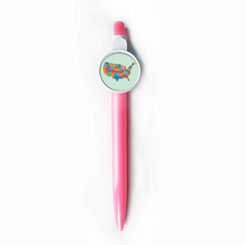 Stylo à bille rétractable bleu carte de l'Amérique idée cadeau originale pour voyageur