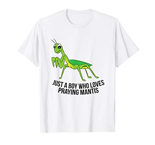 Just a Boy Who Loves Praying Mantis Funny Praying Mantis T-Shirt