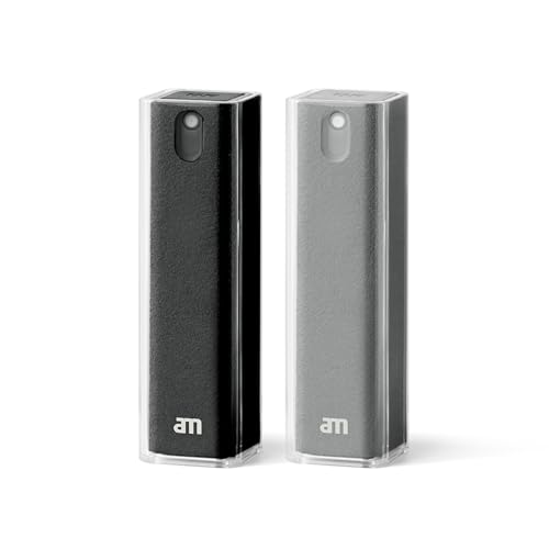 am Handy-Reinigungsset mit Bildschirmreiniger Spray: All-in-One Display-Reiniger für Auto, Smartphone, Tablet und PC Screen Cleaner für Handy und Tablet 2 Pack, Schwarz, Grau
