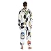 Yuiboo Soccer BallsUnisex Adults One Piecing Pajamas for Women Men Loungewear Hooded Sleepwear