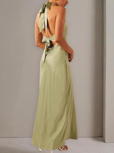 Women's Sleeveless V Neck Solid Color Maxi Dress for Work and Everyday Outfits3