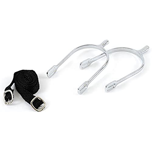 Kerbl Espuelas de Hombre en Forma de Gota con Correas, metálicas, 30 mm