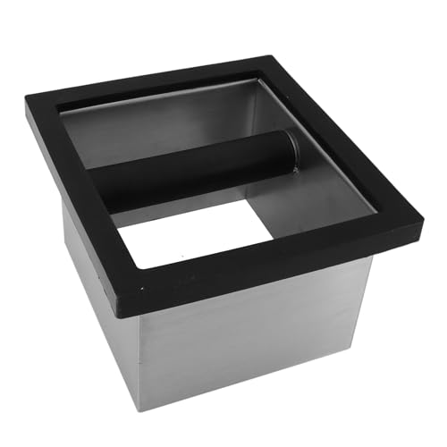 Aramox Premium Stainless Steel Coffee Knock Box, Super Strong and Sturdy Bin, Wide Mouth Deep Structure Grounds Suitable for Home, Kitchen, Creates Best Experience