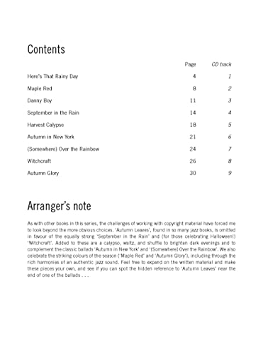 Jazz in Autumn + CD: Nine pieces for jazz piano (Nikki Iles Jazz series)