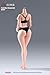 Fremego 1/6 Scale Female Body 12inch Super Flexible Seamless Female Figure Body with Detachable Feet Pale Skin Large Bust Miniature Action Figure Doll