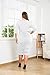 POSESHE Womens Plus Size Deep V Neck Wrap Ruched Waisted Bodycon Dress (XX-Large, White)