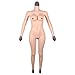 Joyfitness Tuta Collant in Silicone Pieno Artificiale, Tuta in Silicone Transessuale Crossdressing Femminile Pantaloni alla Caviglia Seno in Silicone per Transgender Crossdresser Dragqueen