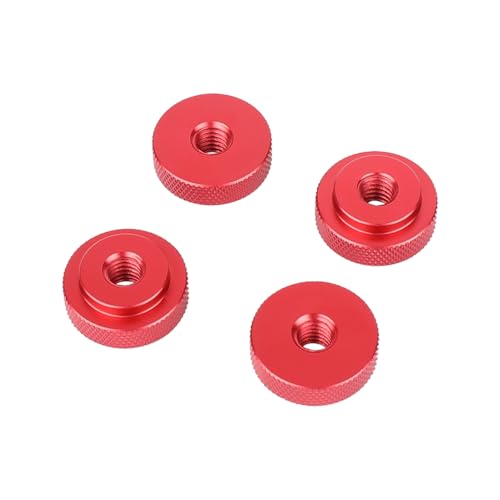 Adaptador de tuerca CAMVATE hembra 5/16"-18 en rojo de 4 piezas