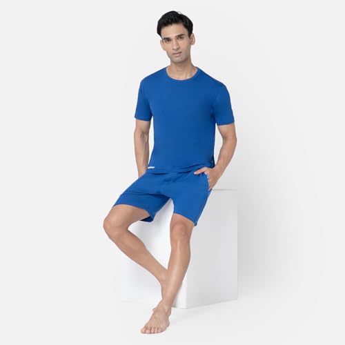 Image of Bummer Men's Solid Micro Modal Shorts | Regular Fit Casual Lounge Shorts with Side Pocket