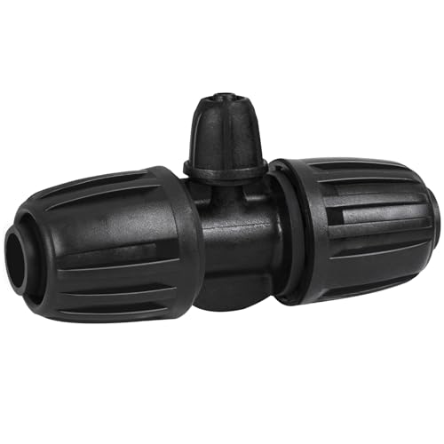 1/2 Inch To 1/4 Drip Irrigation Fittings - 8 Pack Drip Line Irrigation 1/2 to 1/4 Barbed Tee Adapter Anti-Drop Lock Nut Barbed Reducer 3 Way Connectors for Drip Irrigation System