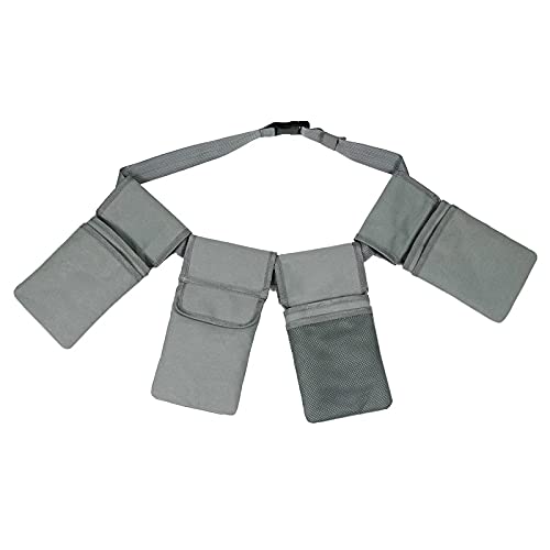 Waterproof Canvas Garden Tool Belt with 4 Bags - Organize and Carry Your Gardening Tools in Style