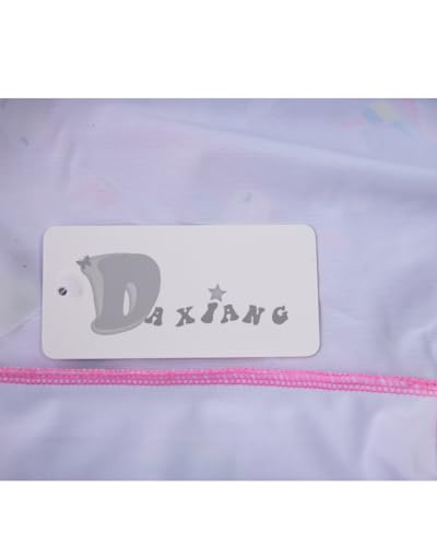 Image of DAXIANG Girls Ruffles One Piece Swimsuits Quick Dry Beach Sport Swimwear Toddler Kids Mermaid Unicorn Bathing Suit 4-10 Years