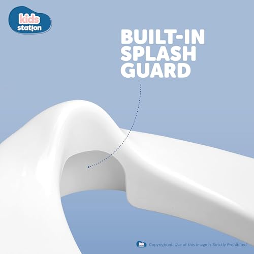 Image of Kids Station Portable Baby Potty Training Seat with 4 Piece Baby Grooming Kit - Potty Training Seat for 1+ Year child - Nail Filer, Rounded Scissors, Nail Cutter and Tweezer - (Pink)