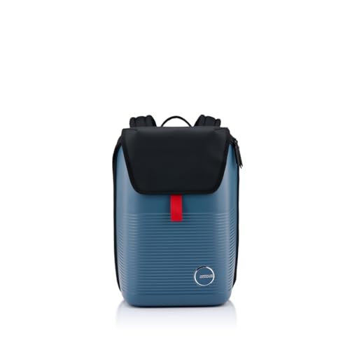 Image of American Tourister Shelvo Hard Shell Laptop Backpack | Polycarbonate PC Shell | 17a€ Laptop Compartment | Smart Sleeve | Magnetic Closure | Hidden Drop Pocket | Water Resistant| 1 Year Warranty