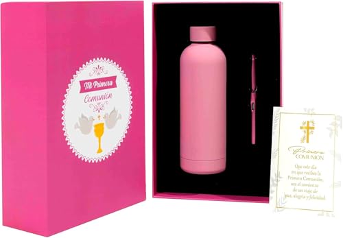 Didart Handmade Pack Regalo Comunión niña. Regalos originales para niñas. Recuerdo primera comunion niña. Ideas regalos comunión. Botella y bolígrafo de Comunión Didart Handmade Pack Regalo Comunión niña. Regalos originales para niñas. Recuerdo primera comunion niña. Ideas regalos comunión. Botella y bolígrafo de Comunión