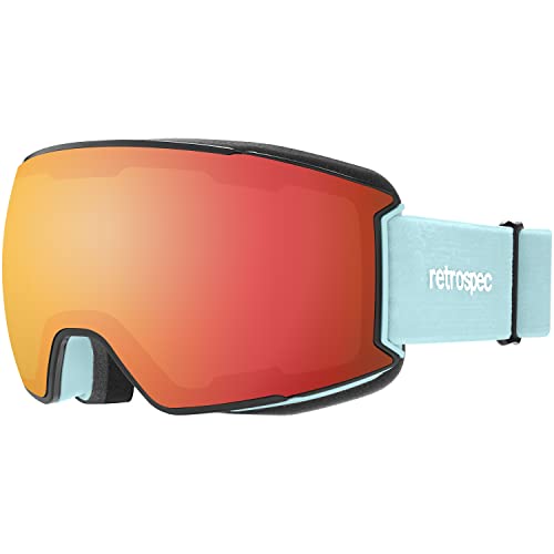 Image of Retrospec Zenith Ski Goggles - Snowboard Goggles for Men, Women, Boys & Girls - 100% UV Protection, Anti-Fog Snow Goggles