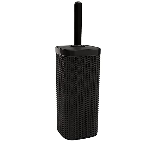 Image of Bath Bliss Sailor Knot Toilet Brush & Holder Set in Matte Black