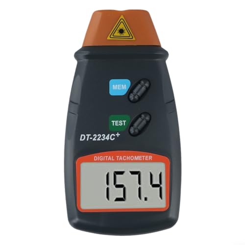 FABULETTA Digital Tachometer DT2234 C+ Non-Contact Speed Meter 5 Digit LCD Handheld Industrial RPM Tester Motor Rotation Gauge