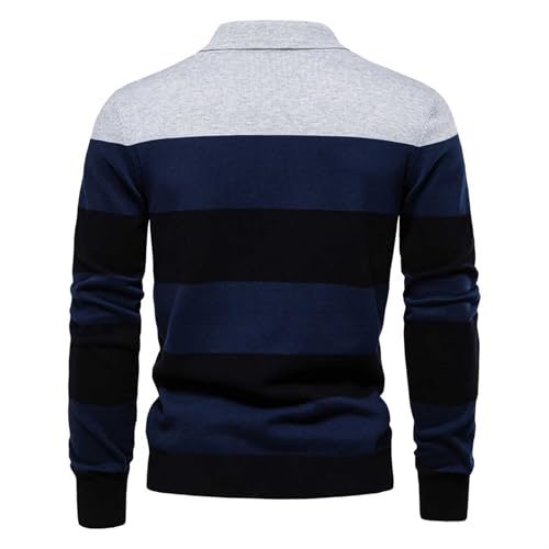 Jersey de punto para hombre con cuello de polo clásico y elegante 5