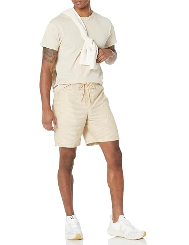 Image of Amazon Essentials Men's 8 inch Inseam Relaxed-Fit Cotton Drawstring Pull-On Walk Shorts, Summer-Weight