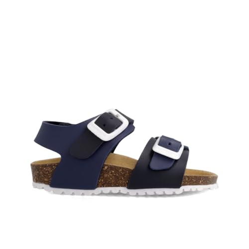 Sandales bout ouvert Garvalín Garçon 192480 chaussure été enfant en cuir bleu
