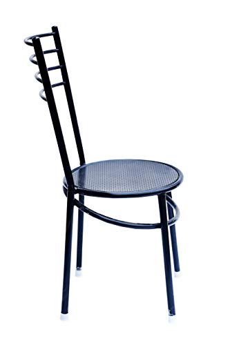 Image of Goyal steel & furniture Ergonomic Comfortable Visitor /Study /Stool /Executive /Office /Student /Back Support /Computer /Work from Home Study Chair Made of Iron Pipe, Without arm Chair (4, Black, Standard)