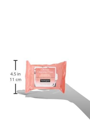 Neutrogena Oil Free Facial Cleansing Makeup Wipes With Pink Grapefruit, Disposable Acne Face Towelettes To Remove Dirt, Oil, And Makeup For Acne Prone Skin, 25 Ct (Pack Of 6) #TOP2