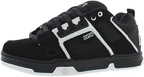 DVS Men's Comanche Skate Shoe, Black/White Nubuck, 13