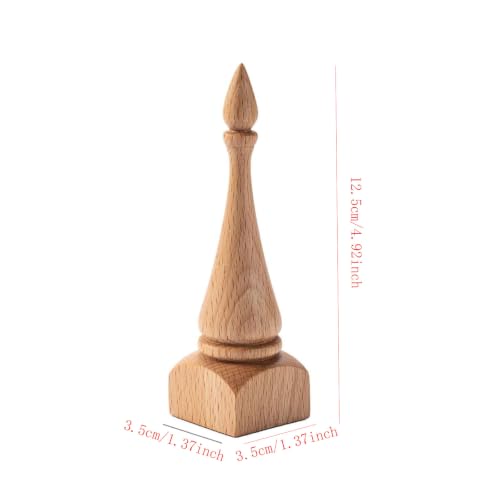 Dzrige Wood Ring Display Stand Cone Tower Ring Holder for Women Men Jewelry Storage — view 3