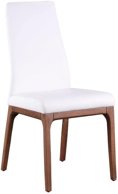 Miniatura 9 de Milan Esmeralda - Juego de comedor de 5 piezas de chapa de nogal con sillas de madera blanca de 2 tonos