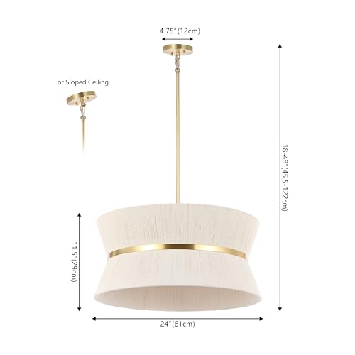 SAFAVIEH-Lighting-Collection-Alma-Bleached-Natural-RattanBrass-Gold-Contemporary-Glam-4-light-Adjustable-Hanging-Chandelier-Light-Fixture-LED-Bulbs-Included