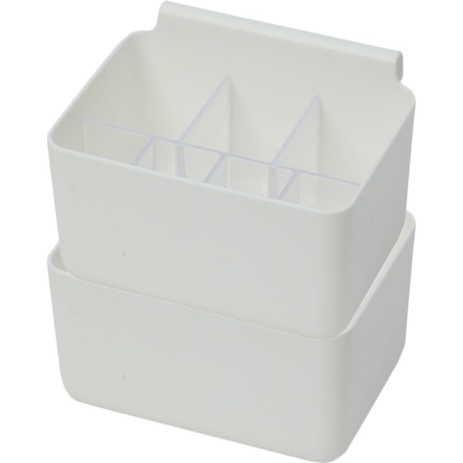 STOBAZA Organizador Puerta Lateral del Congelador de 2 Piezas, Caja de Pp de Color Claro con Múltiples Compartimentos para Snacks y Verduras, Fácil de Usar Nevera Reutilizable