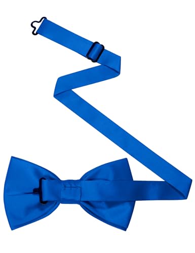 Image of JEMYGINS Solid Color Pre-tied Bow Tie Adjustable Bowtie for Men