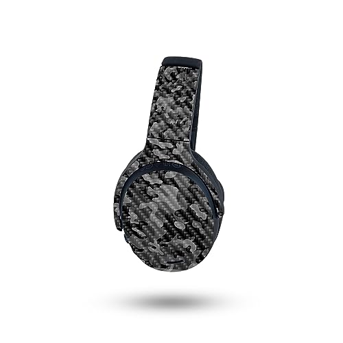 Image of MightySkins Carbon Fiber Skin Compatible with Skullcandy Crusher ANC 2 - Black Camo | Protective, Durable Textured Carbon Fiber Finish | Easy to Apply