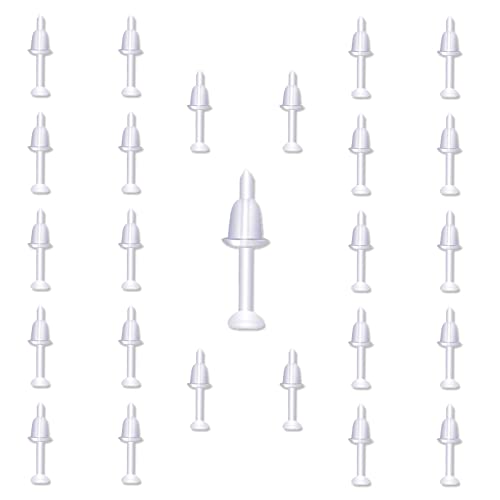 Aidi 25 Pairs Clear Earrings for School, Clear Earring Silicone Earring Backs Plastic Earring Backs Safety Backs Clear Earring Backs Stoppers for School Studs DIY Jewelry Making Earrings Men Women