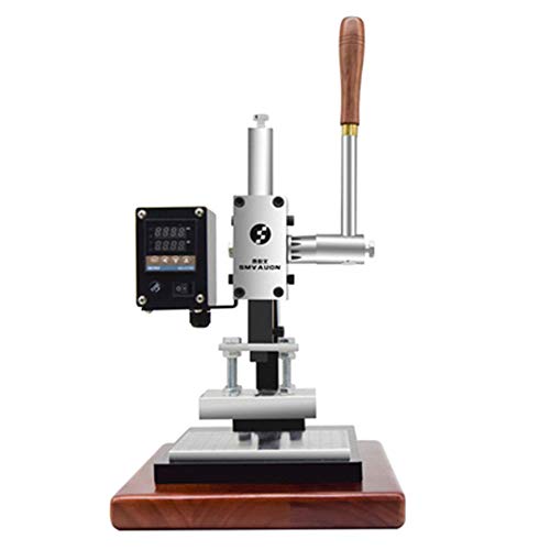 LANTAO Press Machine Hot Foil Stamping Machine for Leather Wood Paper Branding Custom Logo Marking Embossing Press Trainer (8X10CM 110V)
