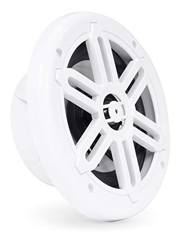Image of BELVA BMRGBWH 500W Peak (250W RMS) 6.5 inch 2-Way White Coaxial Marine Speakers with Multi-Color LED Lighting for Boats /ATV /UTV /SxS /Powersport